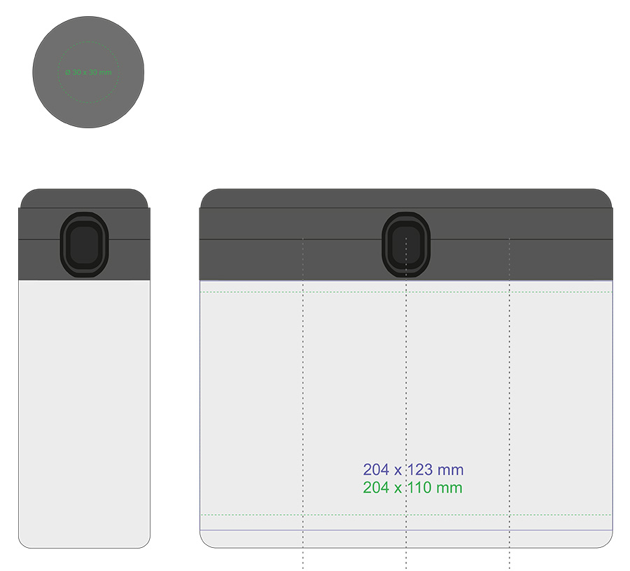 Standard imprint areas