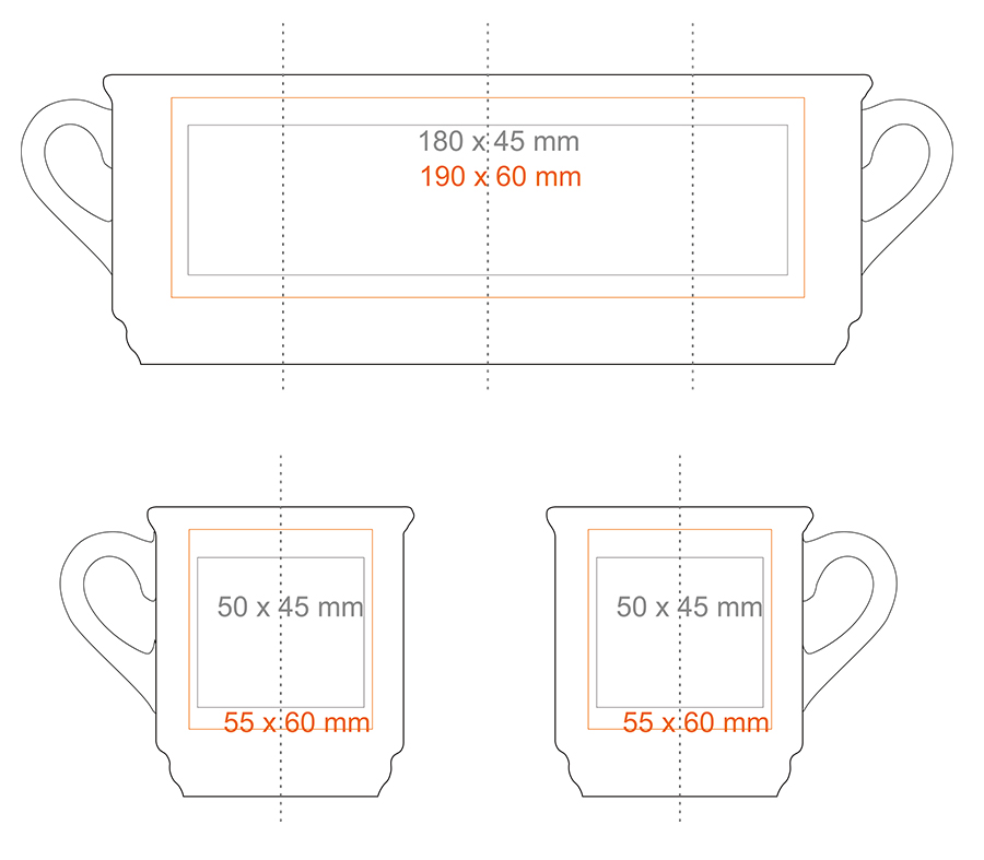 Standard imprint areas