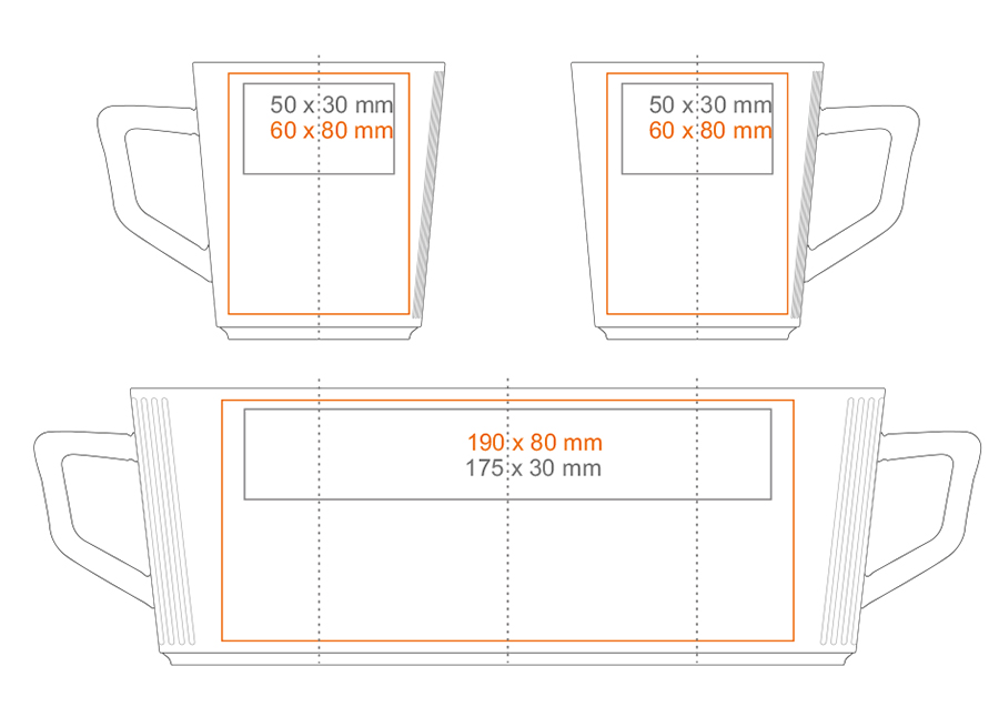 Standard imprint areas
